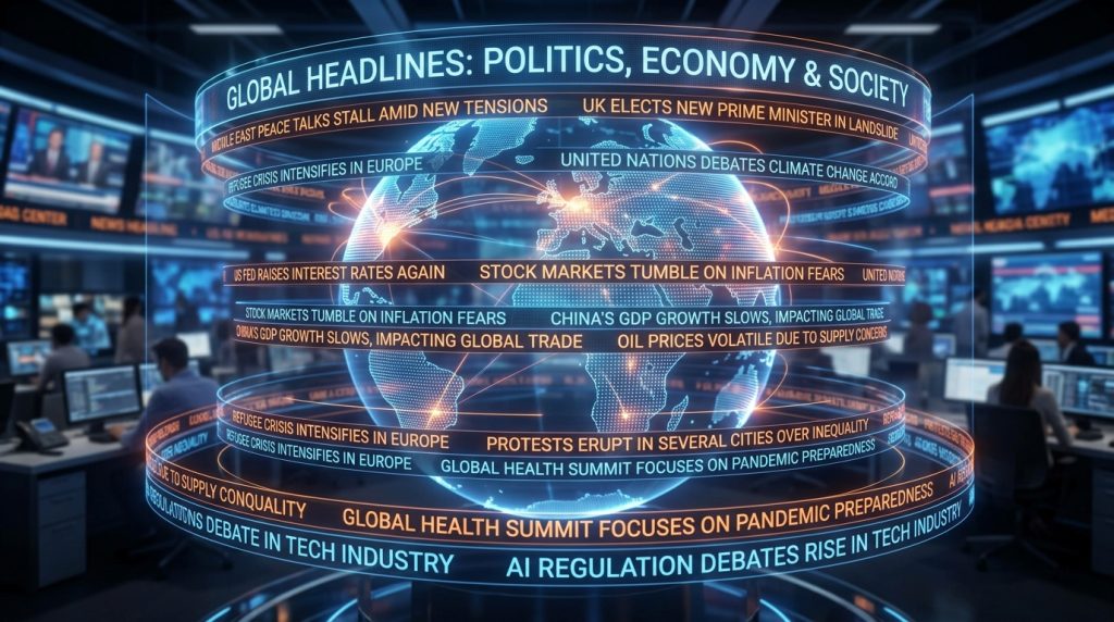 Global Headlines Covering Politics, Economy and Society